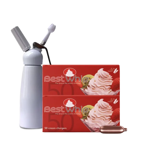 100 x BestWhip Cream Chargers & 0.5L Whipper