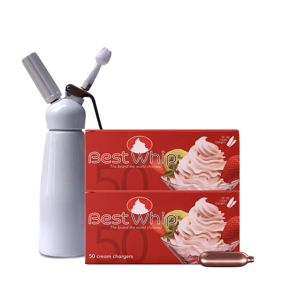 100 x BestWhip Cream Chargers & 0.5L Whipper