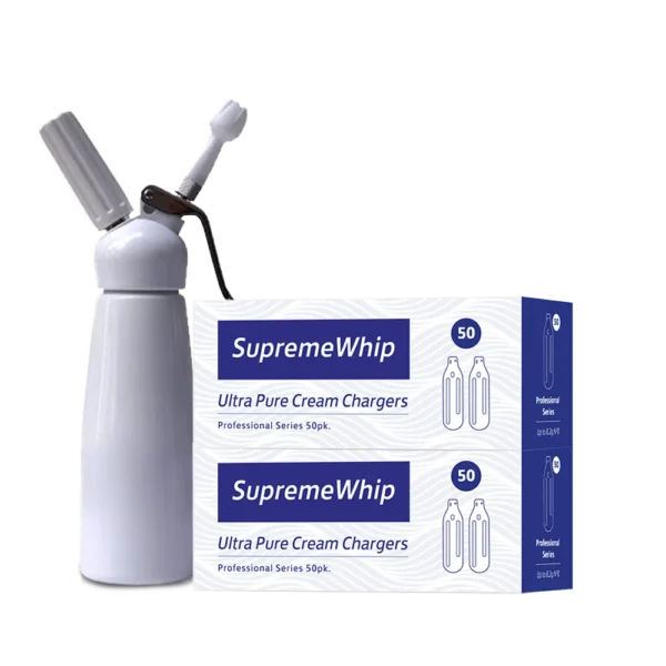 100 x SupremeWhip Cream Chargers & 0.5L Whipper