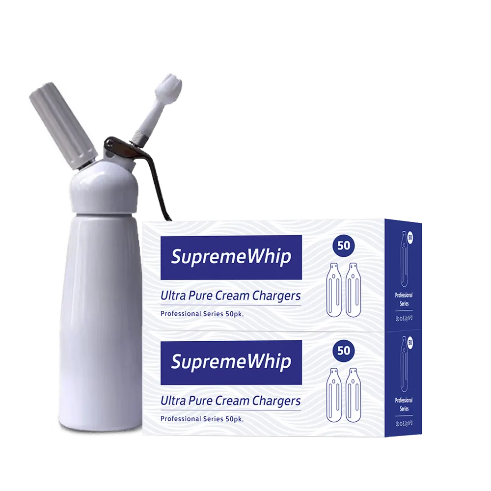 100 x SupremeWhip Cream Chargers & 0.5L Whipper