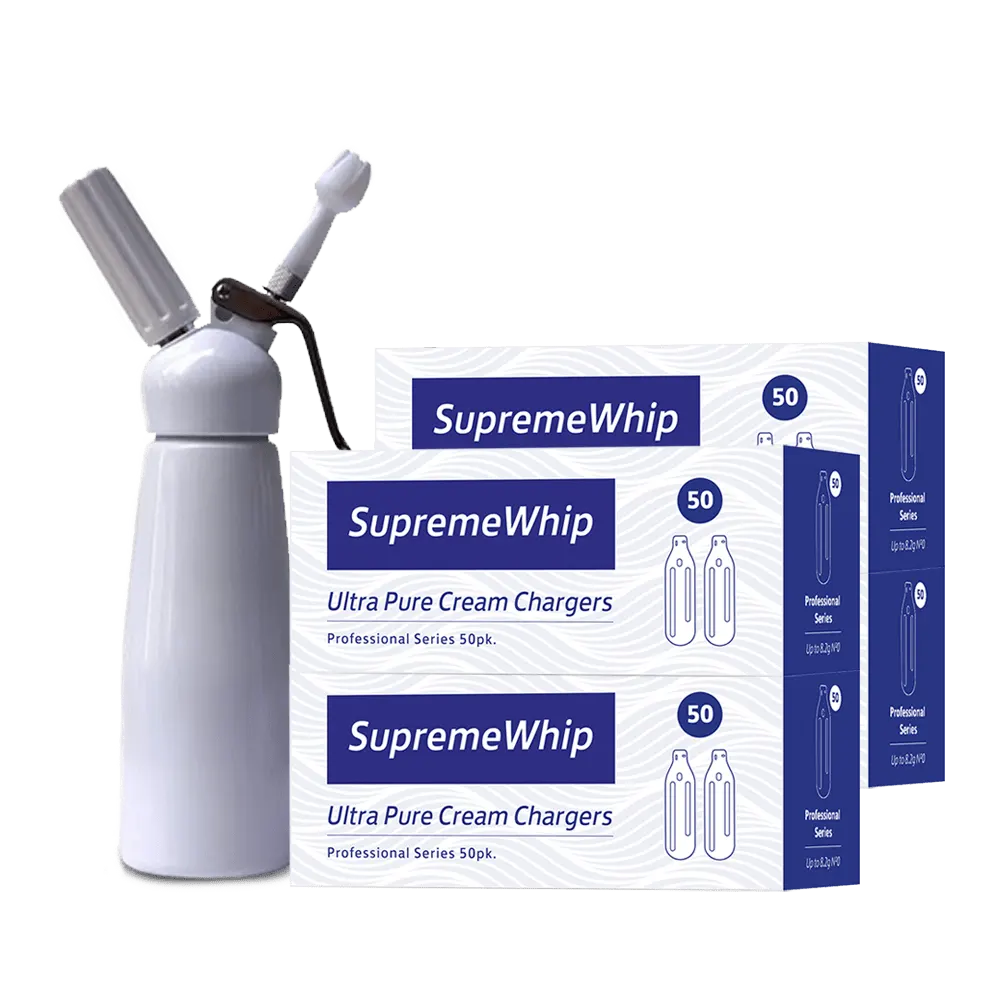 200 x SupremeWhip Cream Chargers & 0.5L Whipper