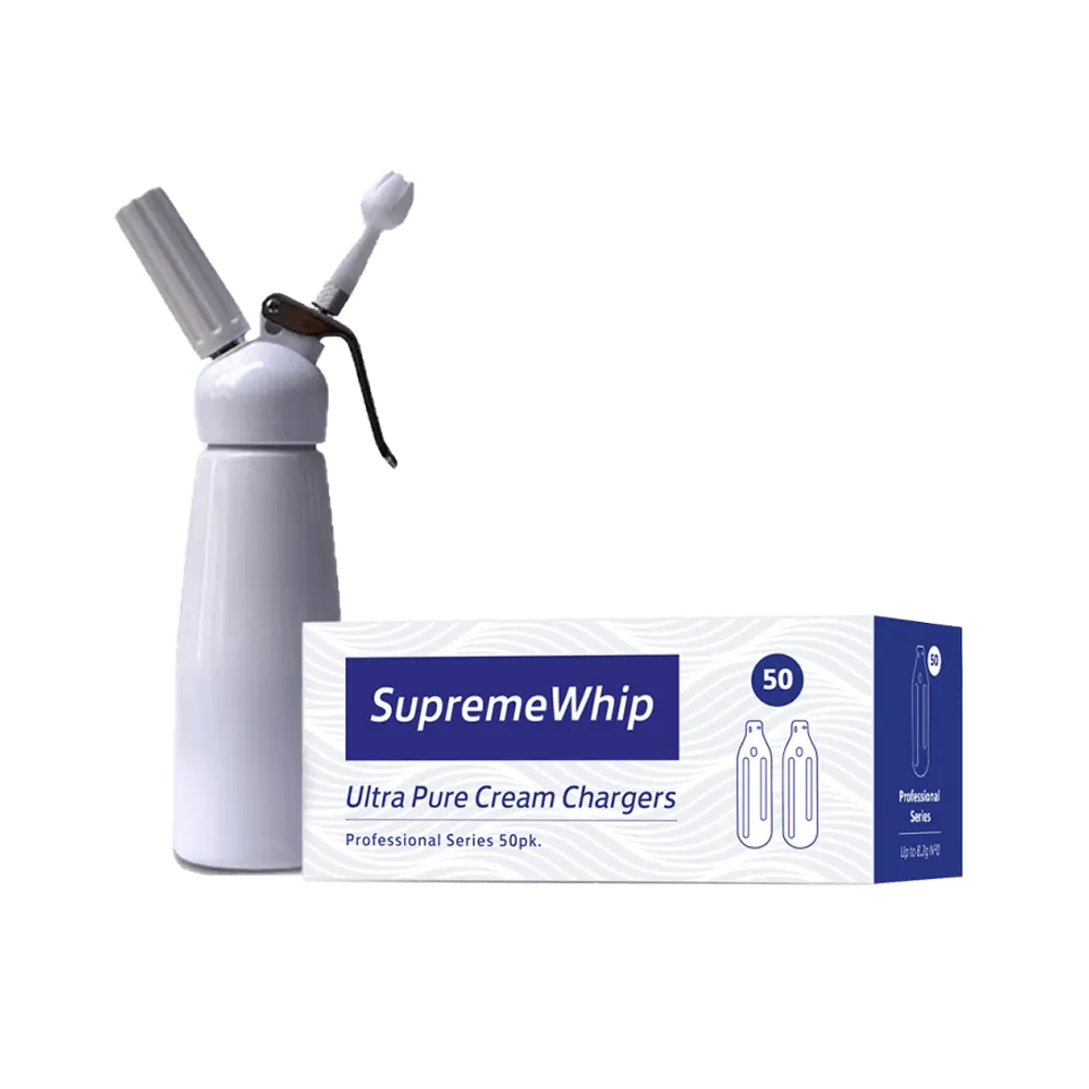 50 x SupremeWhip Cream Chargers & 0.5L Whipper