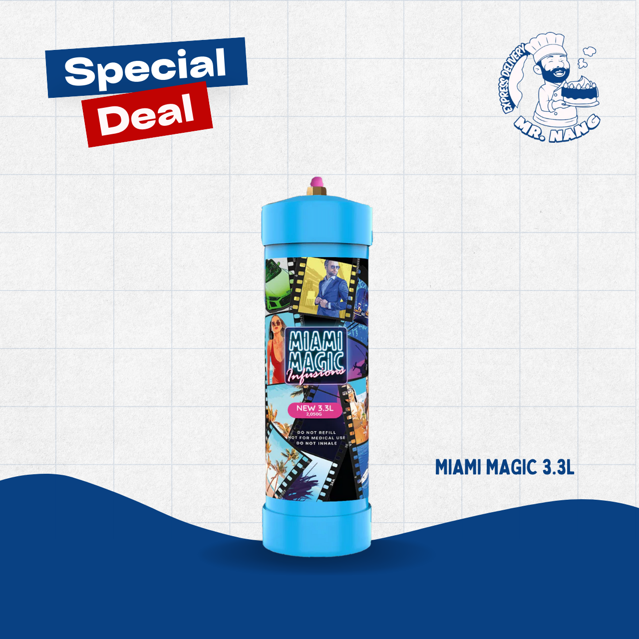 Miami Magic 3.3L cream charger tank